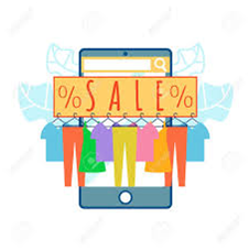 Clothing Shop Sale In App Vector Illustration. Cheap Clothes ...
